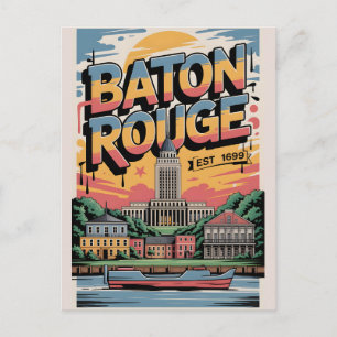 Carte Postale Affiche de voyage à Baton Rouge LA Graffiti