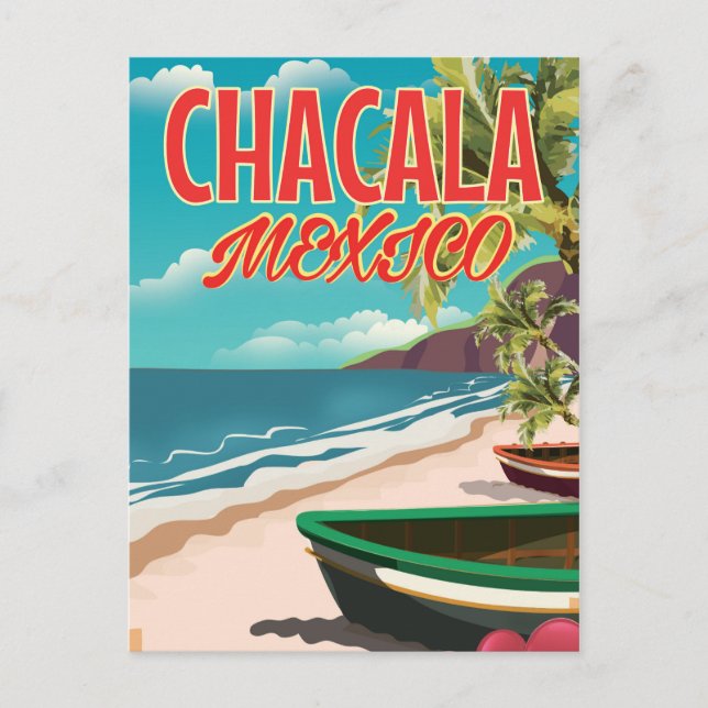 Carte Postale Affiche de voyage à Chacala au Mexique (Devant)