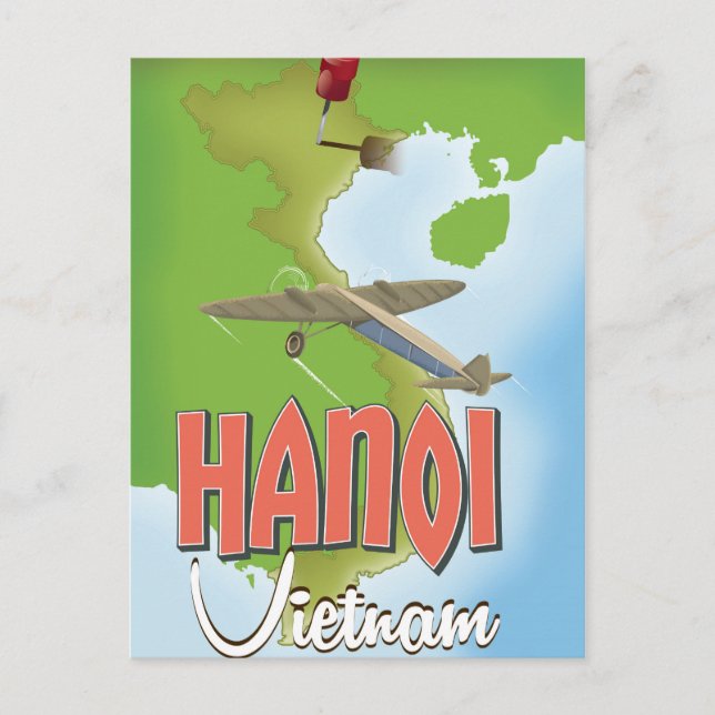 Carte Postale Affiche de voyage à Hanoï Vietnam (Devant)