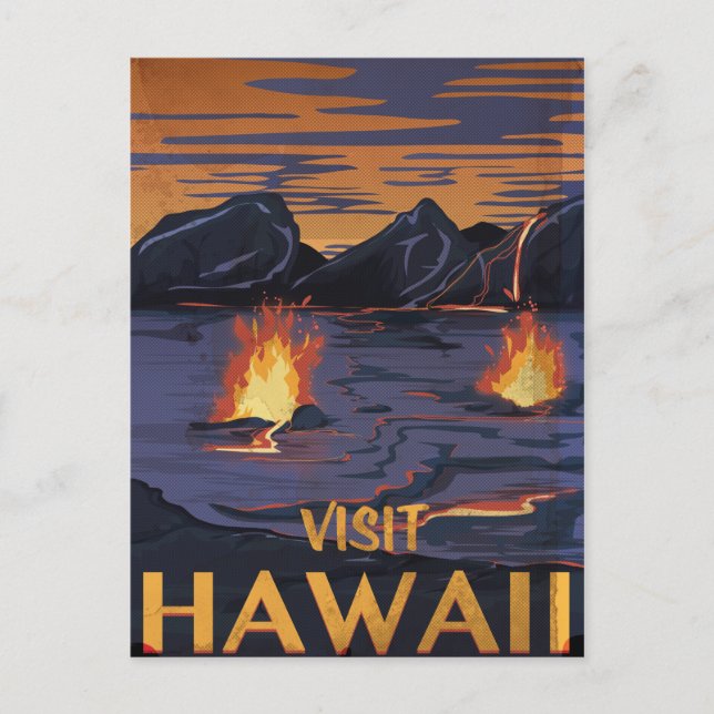 Carte Postale Affiche de voyage à Hawaii (Devant)