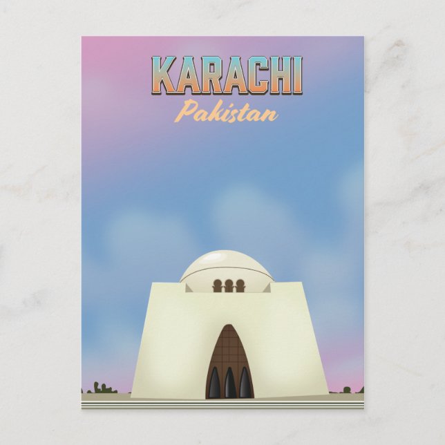 Carte Postale Affiche de voyage à Karachi Pakistan (Devant)