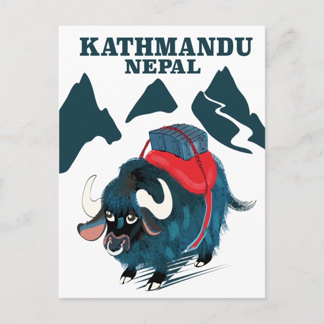 Carte Postale Affiche de voyage à Katmandou Népal (Devant)