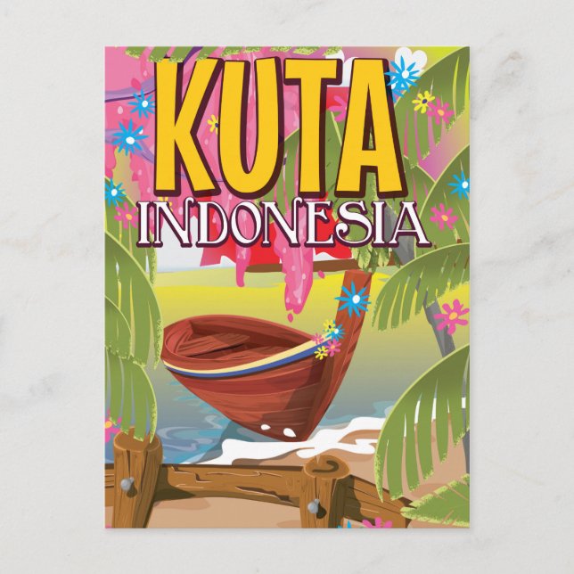 Carte Postale Affiche de voyage à Kuta Indonésie (Devant)