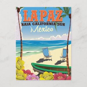 Carte Postale Affiche de voyage à La Paz Baja California Sur au