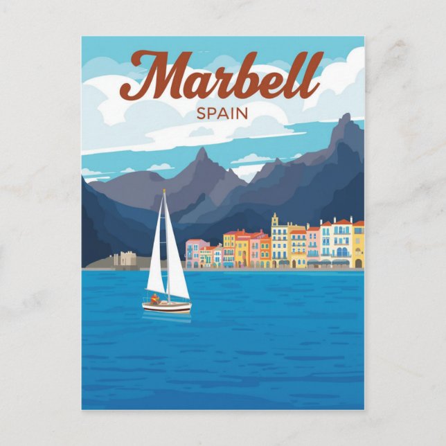 Carte Postale Affiche de voyage à Marbella Espagne (Devant)