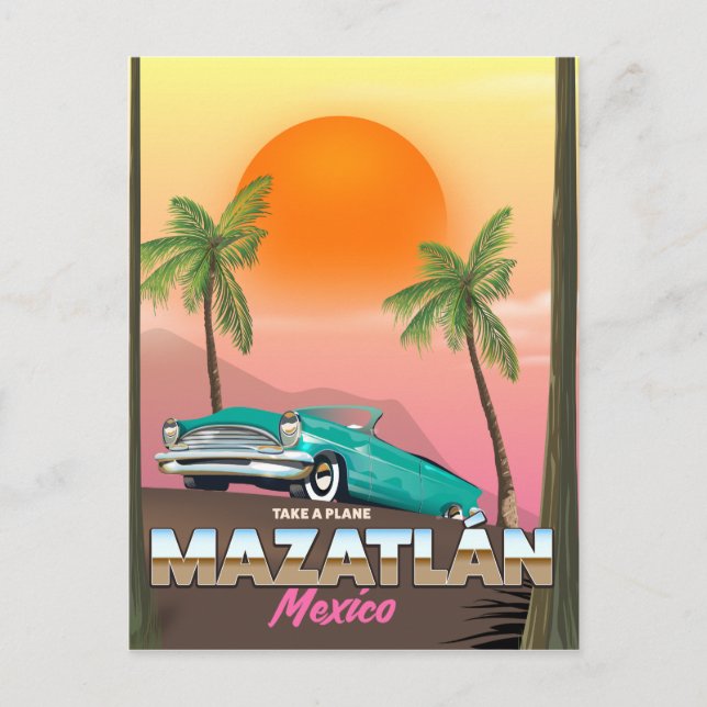 Carte Postale Affiche de voyage à Mazatlán au Mexique (Devant)