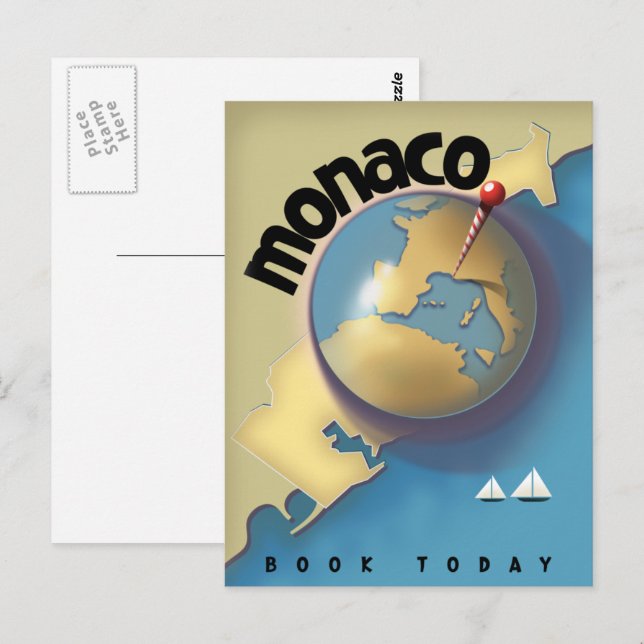 Carte Postale Affiche de voyage à Monaco  (Devant / Derrière)