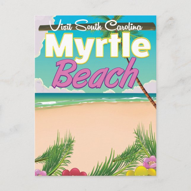 Carte Postale Affiche de voyage à Myrtle Beach Caroline du Sud (Devant)