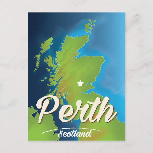 Carte Postale Affiche de voyage à Perth Écosse (Devant)