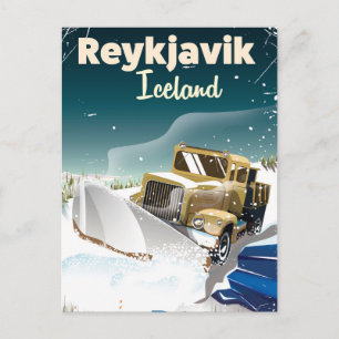 Carte Postale Affiche de voyage à Reykjavik en Islande