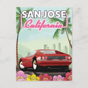 Carte Postale Affiche de voyage à San Jose, Californie