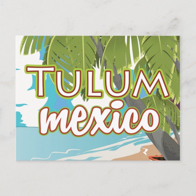 Carte Postale Affiche de voyage à Tulum, Mexique (Devant)