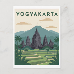 Carte Postale Affiche de voyage à Yogyakarta Indonésie