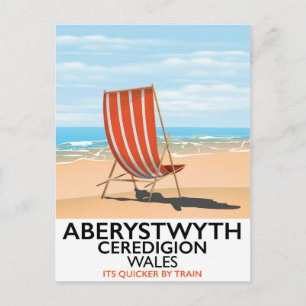Carte Postale Affiche de voyage Aberystwyth au bord de la mer au