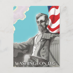 Carte Postale Affiche de voyage Abraham Lincoln Washington DC