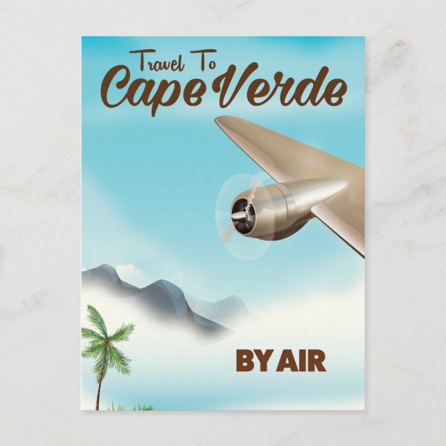 Carte Postale Affiche de voyage aérien au Cap-Vert (Devant)