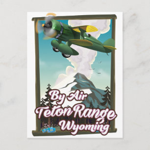 Carte Postale Affiche de voyage aérien Teton Range Wyoming