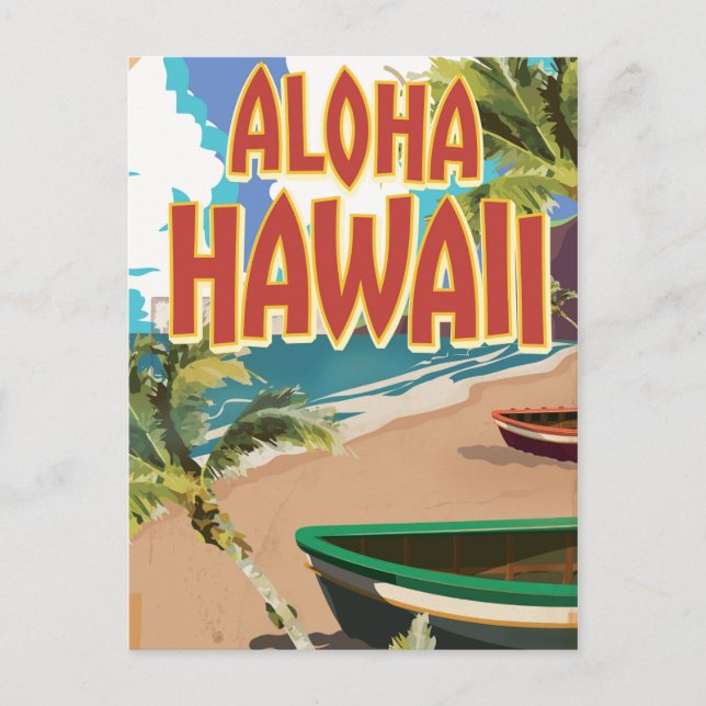 Carte Postale Affiche de voyage Aloha Hawaii (Devant)