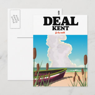 Carte Postale Affiche de voyage au bord de la mer à Deal Kent