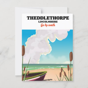 Carte Postale Affiche de voyage au bord de la mer à Theddlethorp