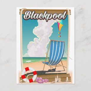 Carte Postale Affiche de voyage au bord de la mer de Blackpool
