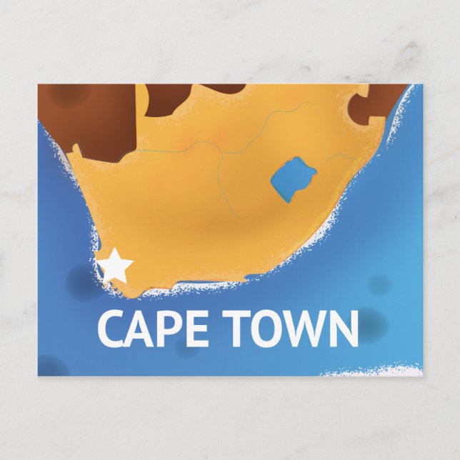 Carte Postale Affiche de voyage au Cap Afrique du Sud (Devant)