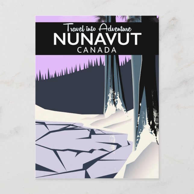 Carte Postale Affiche de voyage au Nunavut Canada (Devant)