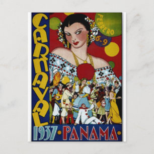 Carte Postale Affiche de voyage au Panama, 1937