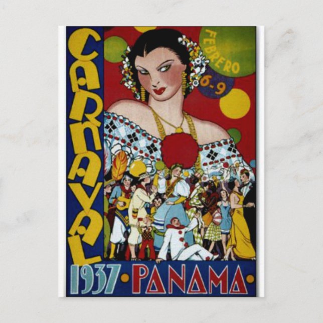 Carte Postale Affiche de voyage au Panama, 1937 (Devant)