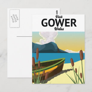 Carte Postale Affiche de voyage au Pays de Galles Gower