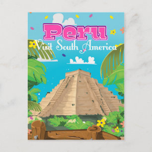 Carte Postale Affiche de voyage au Pérou.