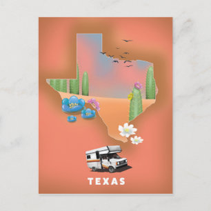 Carte Postale Affiche de voyage au Texas