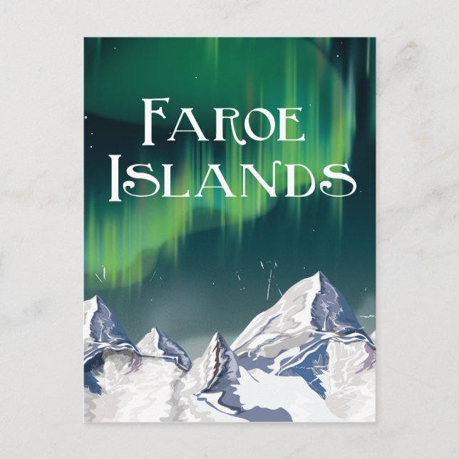 Carte Postale Affiche de voyage aux îles Féroé (Devant)