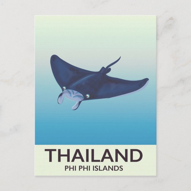 Carte Postale Affiche de voyage aux îles Phi Phi en Thaïlande (Devant)