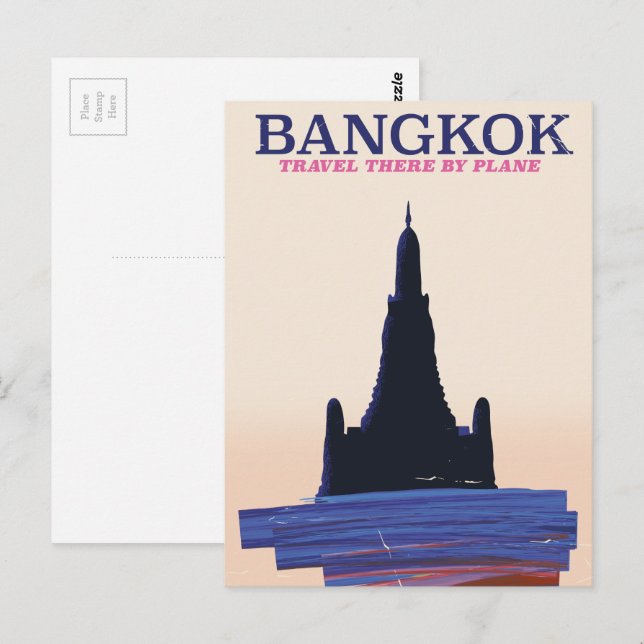 Carte Postale Affiche de voyage Bangkok Wat Poh (Devant / Derrière)