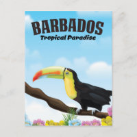Affiche de voyage Barbade Paradis Tropical