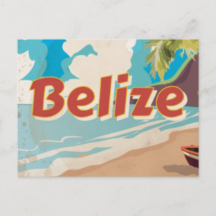 Carte Postale Affiche de voyage Belize Vintage