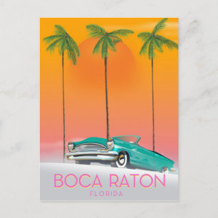 Carte Postale Affiche de voyage Boca Raton Floride.