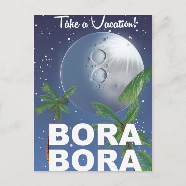 Carte Postale Affiche de voyage Bora Bora Moon (Devant)