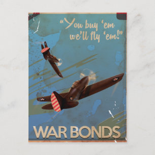 Carte Postale Affiche de voyage classique vintage WW2