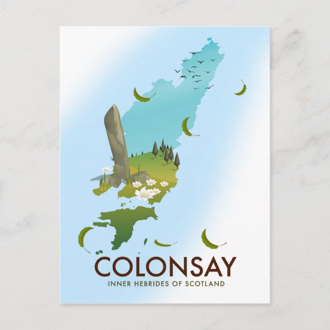 Carte Postale Affiche de voyage Colonsay Inner Hébrides d'Écosse (Devant)