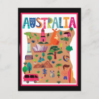 affiche de voyage colorée Australie