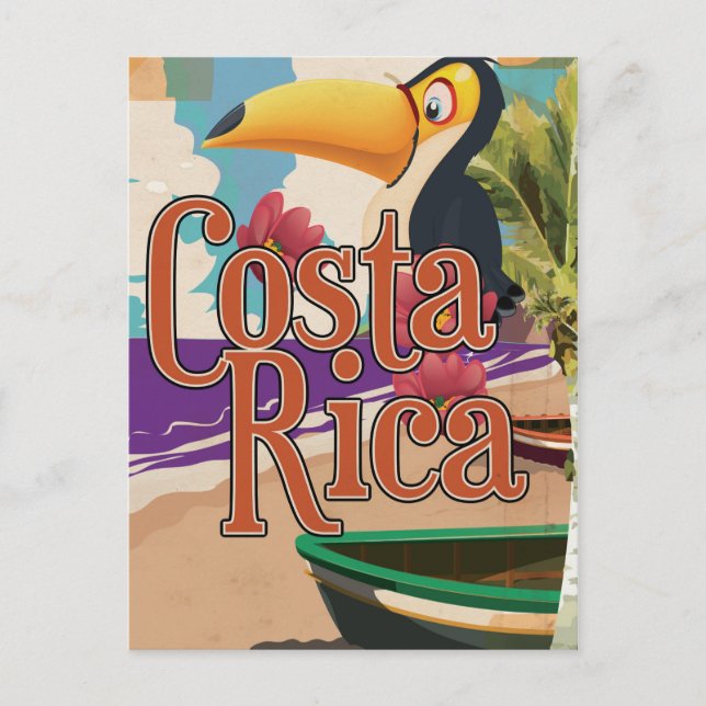Carte Postale Affiche de voyage costaricaine (Devant)
