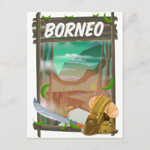 Carte Postale Affiche de voyage dans la jungle de Bornéo