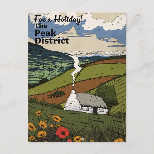 Carte Postale Affiche de voyage dans le Peak District (Devant)