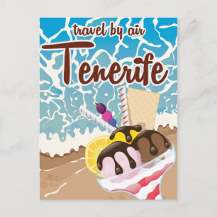 Carte Postale Affiche de voyage de bande dessinée de glace de Te