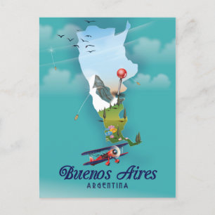 Carte Postale Affiche de voyage de Buenos Aires, Argentine