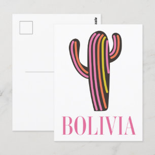 Carte Postale Affiche de voyage de cactus en Bolivie