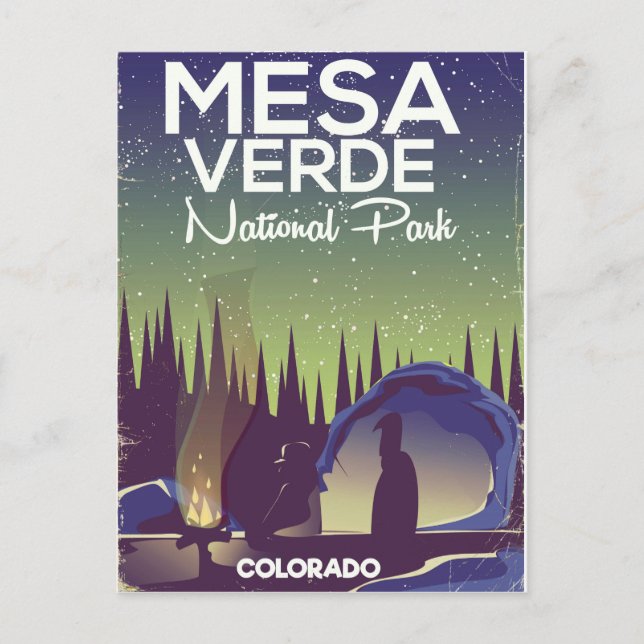 Carte Postale Affiche de voyage de camping du parc national de M (Devant)