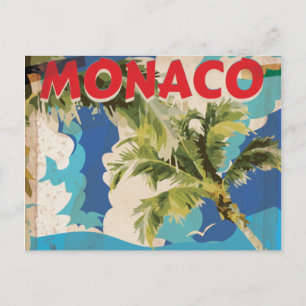 CARTE POSTALE AFFICHE DE VOYAGE DE COURSE MONACO VINTAGE